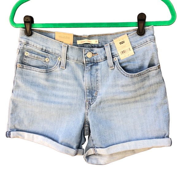 Levi's Pants - Levi’s 6 Denim Shorts 28 Mid Length Cuffed New Light Wash